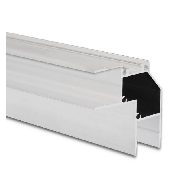 LED Aufbau-/Leuchtenprofil HIDE CORNER Aluminium weiß RAL 9003, 200cm