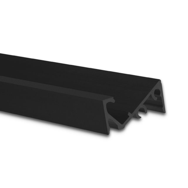 LED Aufbauprofil FURNIT6 S Aluminium schwarz RAL 9005, 200cm