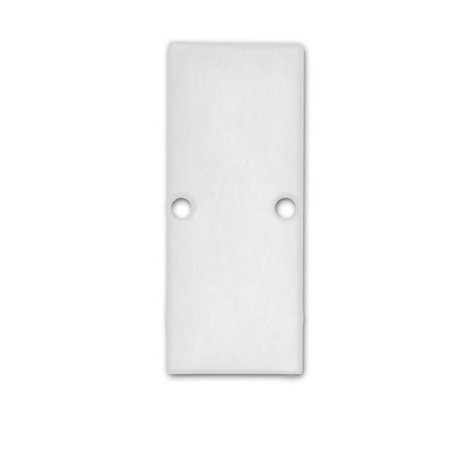 Endkappe EC90 Aluminium weiß RAL 9003 für Profil HIDE TWO inkl. Schrauben