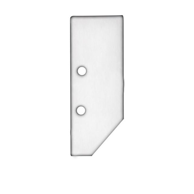 Endkappe EC92 Aluminium weiß RAL 9003 für Profil HIDE THREE inkl. Schrauben