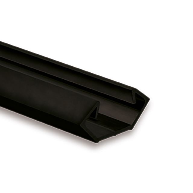 LED Eckprofil Mini 11n Aluminium schwarz RAL9005, 200cm