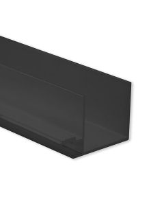 LED Trockenbauprofil Schattenfuge 8, schwarz eloxiert RAL 9005 200cm