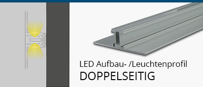 LED Leuchtenprofil doppelseitig